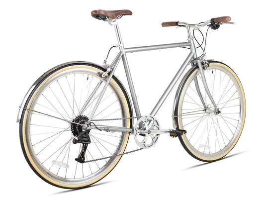6KU Odyssey 8spd City Bike - Brandford Silver 6KU