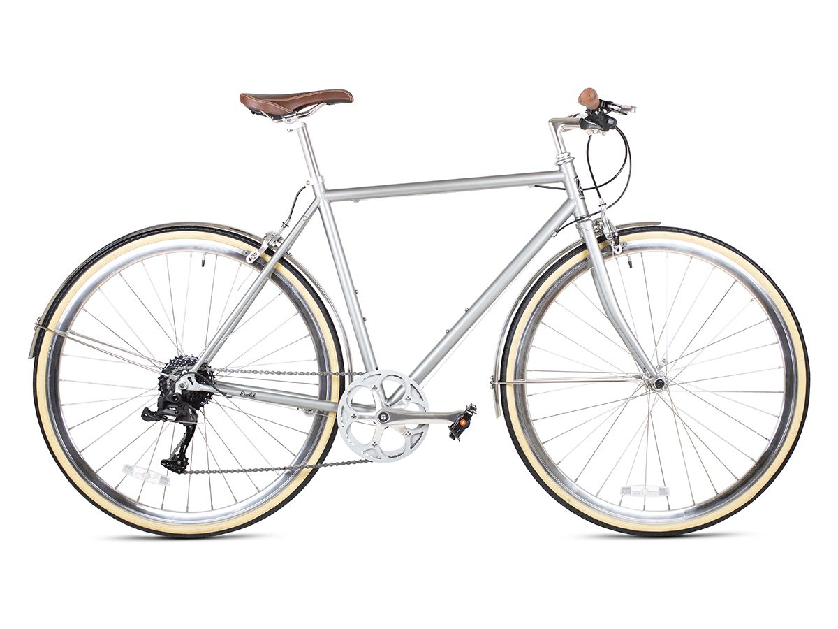 6KU Odyssey 8spd City Bike - Brandford Silver