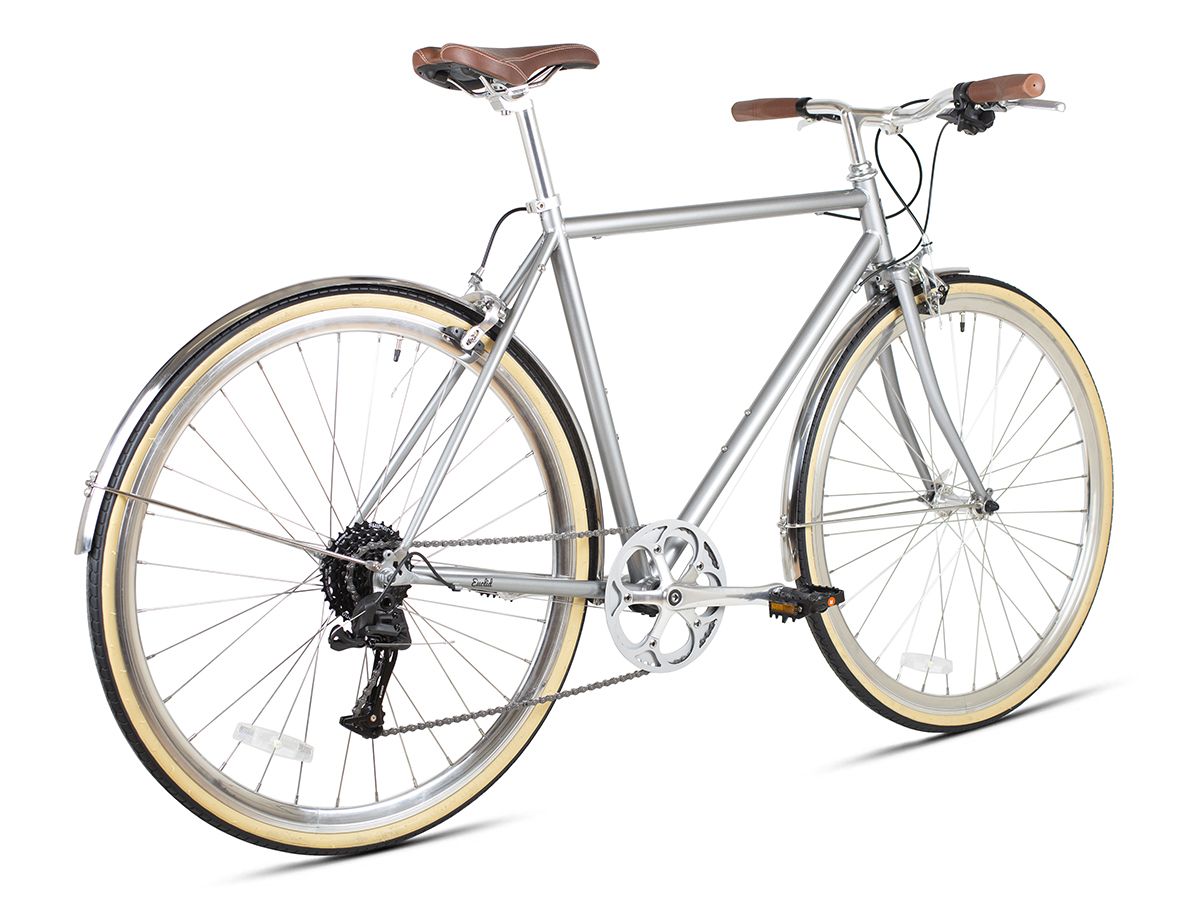 6KU Odyssey 8spd City Bike - Brandford Silver