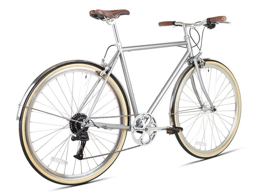 6KU Odyssey 8spd City Bike - Brandford Silver